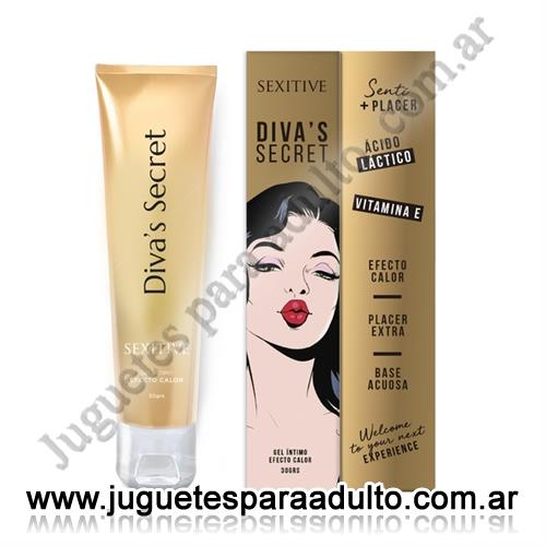 ACEITES Y LUBRICANTES, Lubricantes sexitive, Gel intimo diva's secret efecto calor de 30g Aceites y lubricantes, Lubricantes sexitive, Gel intimo diva's secret efecto calor de 30g